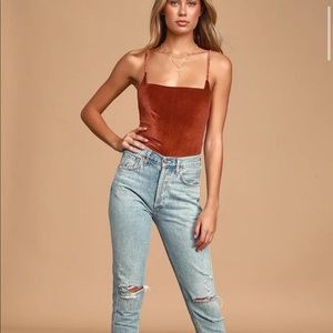 Lulus Velvet Bodysuit